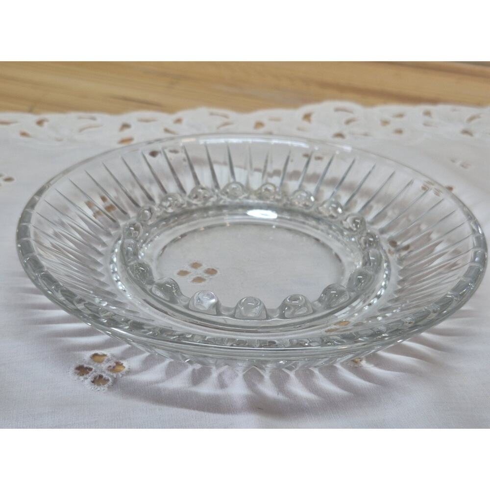 Vtg Mexican Hobnail Souvenir Glass Ashtray
